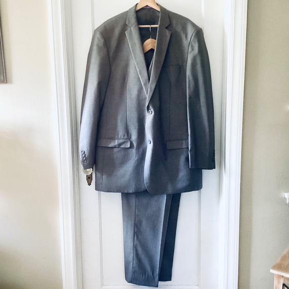 Fabio Fabrinni 3-Piece Suit Men's 42L Gray 2-Button Notch Lapel Formal Wedding - Picture 15 of 16